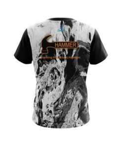 Alternative view of Hammer Marbled Black White CoolWick Bowling Jersey