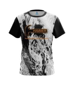 Hammer Marbled Black White CoolWick Bowling Jersey