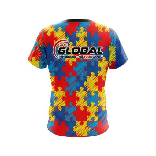 900 Global Autism Awareness CoolWick Bowling Jersey - Image 2