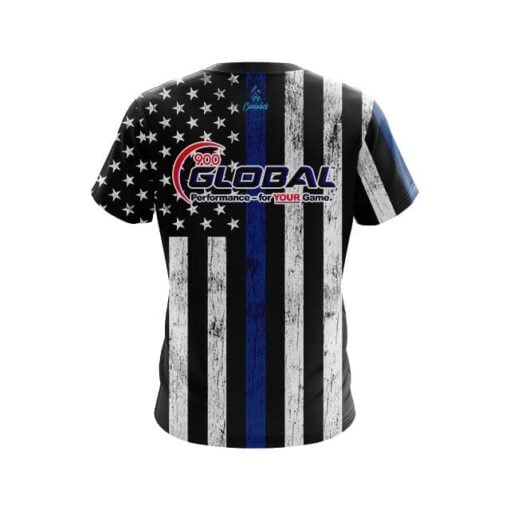 900 Global Blue Line CoolWick Bowling Jersey - Image 2