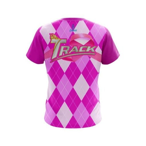 Track Breast Cancer Awareness CoolWick Bowling Jersey - Image 2