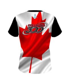 Alternative view of Columbia 300 Canadian Flag CoolWick Bowling Jersey