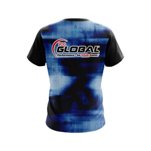900 Global Canvas Blue CoolWick Bowling Jersey - Image 2