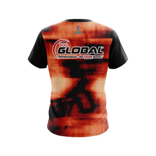 900 Global Canvas Orange CoolWick Bowling Jersey - Image 2