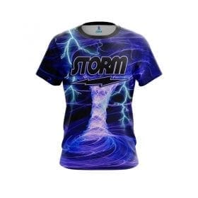 Storm Electrical Tornado Blue CoolWick Bowling Jersey