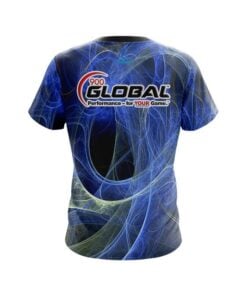 Alternative view of 900 Global Energy Swirls Blue CoolWick Bowling Jersey