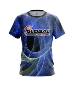 900 Global Energy Swirls Blue CoolWick Bowling Jersey