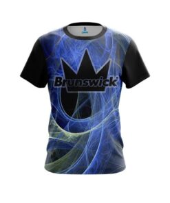 Brunswick Energy Swirls Blue CoolWick Bowling Jersey