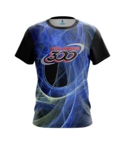 Columbia 300 Energy Swirls Blue CoolWick Bowling Jersey