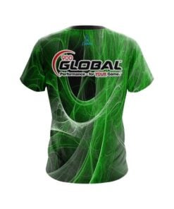 Alternative view of 900 Global Energy Swirls Green CoolWick Bowling Jersey