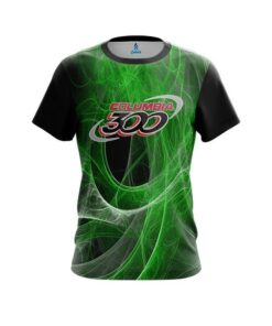 Columbia 300 Energy Swirls Green CoolWick Bowling Jersey