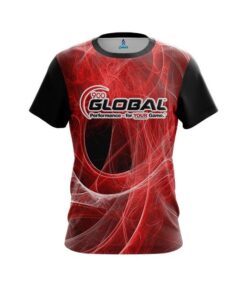 900 Global Energy Swirls Red CoolWick Bowling Jersey