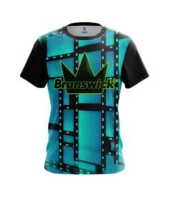 Brunswick Movie Reel Aqua CoolWick Bowling Jersey