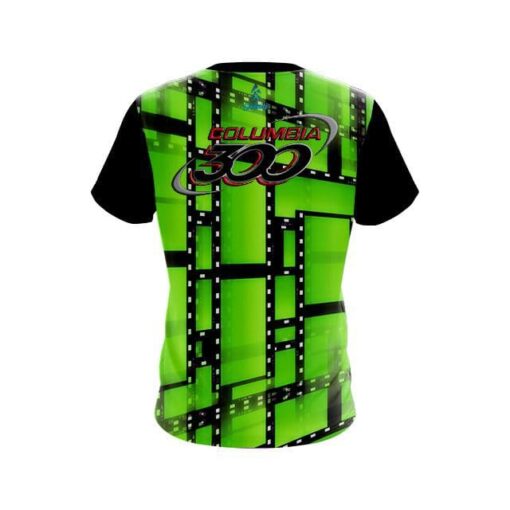Columbia 300 Movie Reel Green CoolWick Bowling Jersey - Image 2
