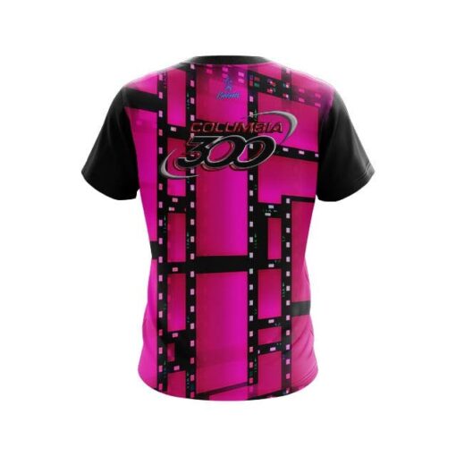 Columbia 300 Movie Reel Pink CoolWick Bowling Jersey - Image 2