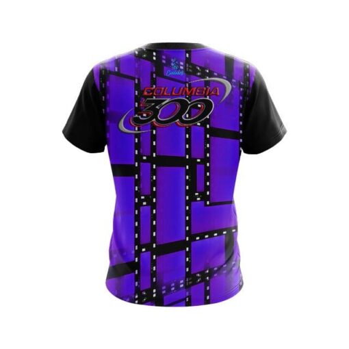 Columbia 300 Movie Reel Purple CoolWick Bowling Jersey - Image 2