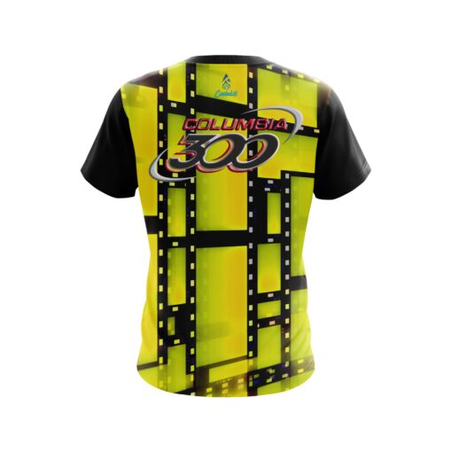 Columbia 300 Movie Reels Yellow CoolWick Bowling Jersey - Image 2