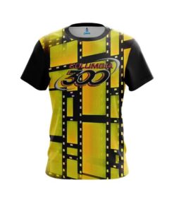 Columbia 300 Movie Reels Yellow CoolWick Bowling Jersey