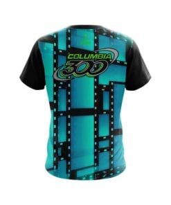 Alternative view of Columbia 300 Movie Reel Aqua CoolWick Bowling Jersey