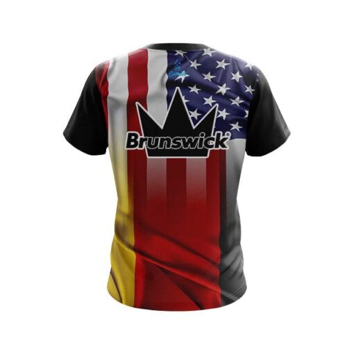 Brunswick USA Germany Flag CoolWick Bowling Jersey - Image 2