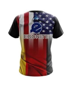 Alternative view of Ebonite USA Germany Flag CoolWick Bowling Jersey
