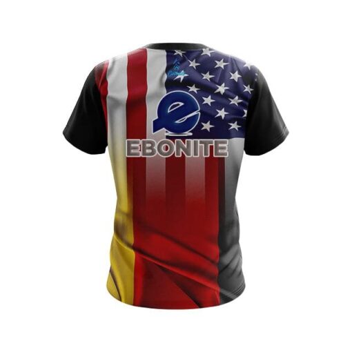 Ebonite USA Germany Flag CoolWick Bowling Jersey - Image 2