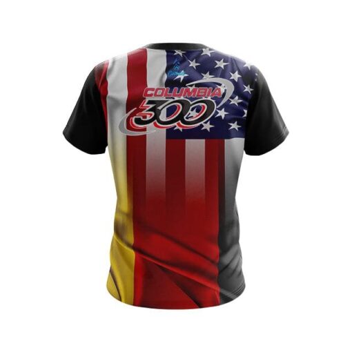 Columbia 300 USA Germany Flag CoolWick Bowling Jersey - Image 2
