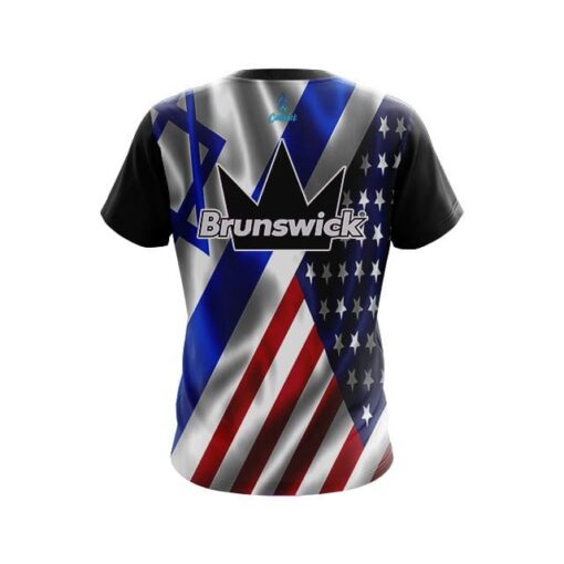 Brunswick USA Israeli Flag CoolWick Bowling Jersey - Image 2