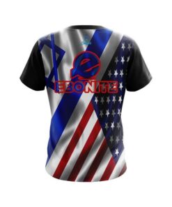 Alternative view of Ebonite USA Israeli Flag CoolWick Bowling Jersey