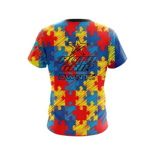 Roto Grip Autism Awareness CoolWick Bowling Jersey - Image 2