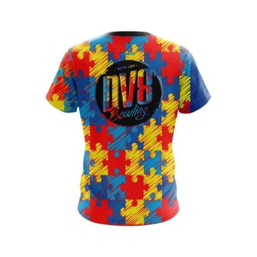 DV8 Autism Awareness CoolWick Bowling Jersey - Image 2