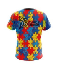 Alternative view of Track Autism Awareness CoolWick Bowling Jersey