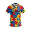 Track Autism Awareness CoolWick Bowling Jersey