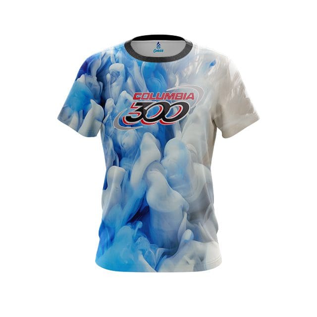 Columbia 300 Blue Clouds CoolWick Bowling Jersey