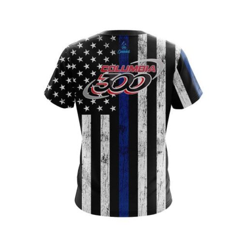 Columbia 300 Blue Line CoolWick Bowling Jersey - Image 2