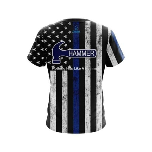 Hammer Blue Line CoolWick Bowling Jersey - Image 2