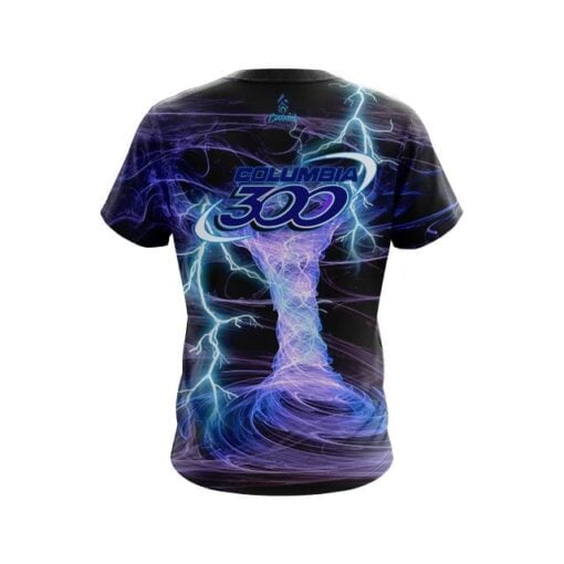 Columbia 300 Electrical Tornado Black CoolWick Bowling Jersey - Image 2