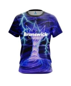 Brunswick Electrical Tornado Blue CoolWick Bowling Jersey