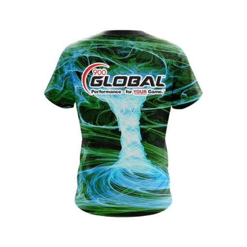 900 Global Electrical Tornado Green CoolWick Bowling Jersey - Image 2