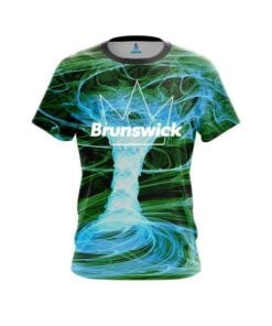 Brunswick Electrical Tornado Green CoolWick Bowling Jersey