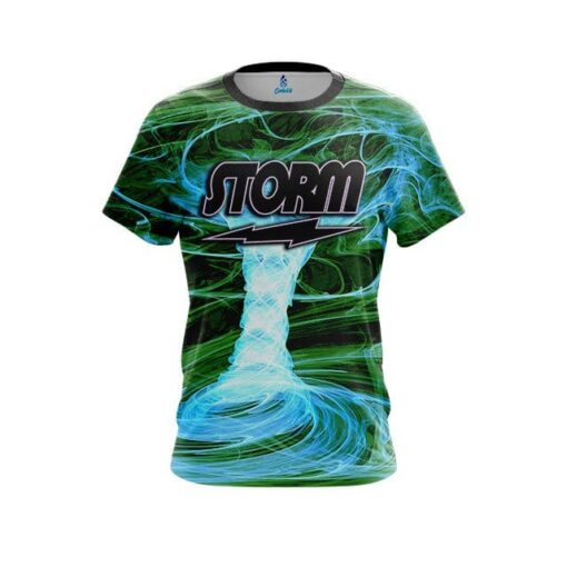 Storm Electrical Tornado Green CoolWick Bowling Jersey