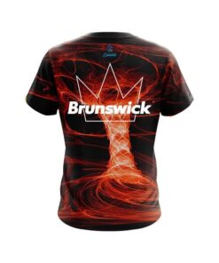 Alternative view of Brunswick Electrical Tornado Orange CoolWick Bowling Jersey