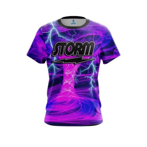 Storm Electrical Tornado Pink CoolWick Bowling Jersey