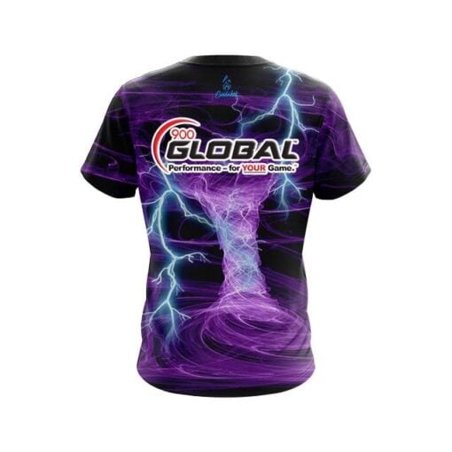 900 Global Electrical Tornado Purple CoolWick Bowling Jersey - Image 2