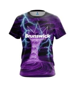 Brunswick Electrical Tornado Purple CoolWick Bowling Jersey