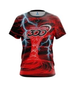 Columbia 300 Electrical Tornado Red CoolWick Bowling Jersey