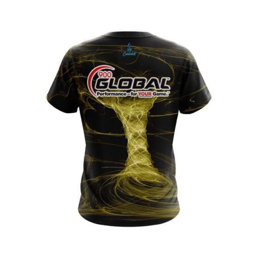 900 Global Electrical Tornado Yellow CoolWick Bowling Jersey - Image 2