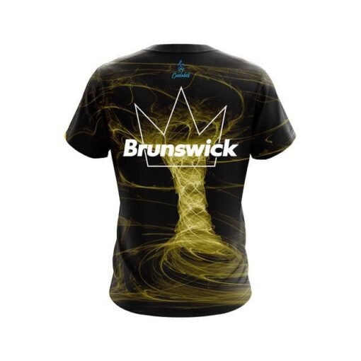 Brunswick Electrical Tornado Yellow CoolWick Bowling Jersey - Image 2