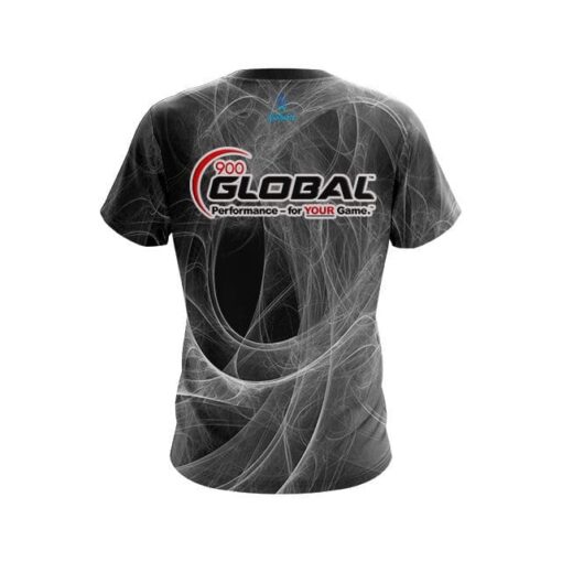 900 Global Energy Swirls Black CoolWick Bowling Jersey - Image 2