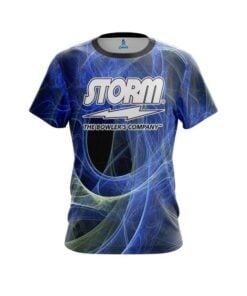 Storm Energy Swirls Blue CoolWick Bowling Jersey